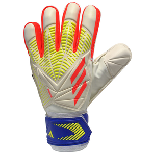 adidas Predator Edge Match Finger Save Glove (White/Solar Red/Bright Cyan)