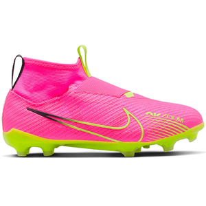 Nike Jr. Zoom Superfly Pro FG Soccer Cleats (Pink Blast/Volt-Gridiron)