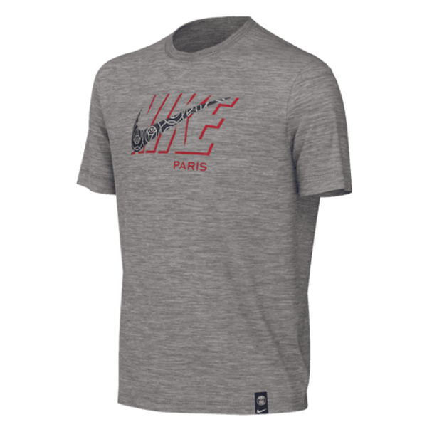 Nike Youth Paris Saint-Germain Swoosh T-Shirt (Dark Grey Heather ...