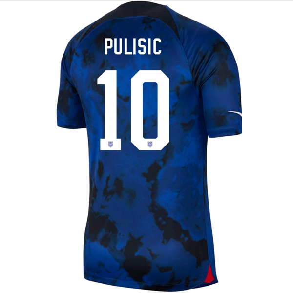 Nike Estados Unidos Christian Pulisic Authentic Match Away Jersey 22/23 (Azul brillante/Blanco) 