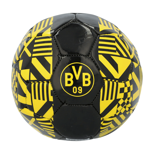 Puma Dortmund BVB Mini Ball (Puma Black/Cyber Yellow) | SoccerWearhouse