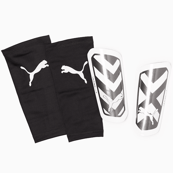 Puma Ultra Light Sleeve Shin Guard (Puma Black/Puma White) | SoccerWearhouse