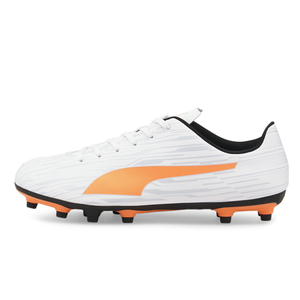 Puma Rapido III FG/AG Soccer Cleats (White/Neon Citrus/Artic Ice)
