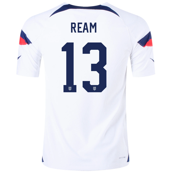 Nike United States Authentic Match Tim Ream Home Jersey 22/23 (White/Loyal Blue) Size L