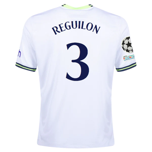 Nike Tottenham Sergio Reguilon Home Jersey w/ Champions League Patches 22/23 (White)