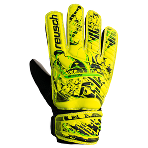 Reusch Jr. Attrakt Solid Goalkeeper Gloves (Safety Yellow/Black)