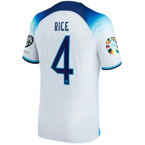 Nike England Declan Rice Home Jersey w/ Euro Qualifying Patches 22/23 (White/Blue Fury/Blue Void)