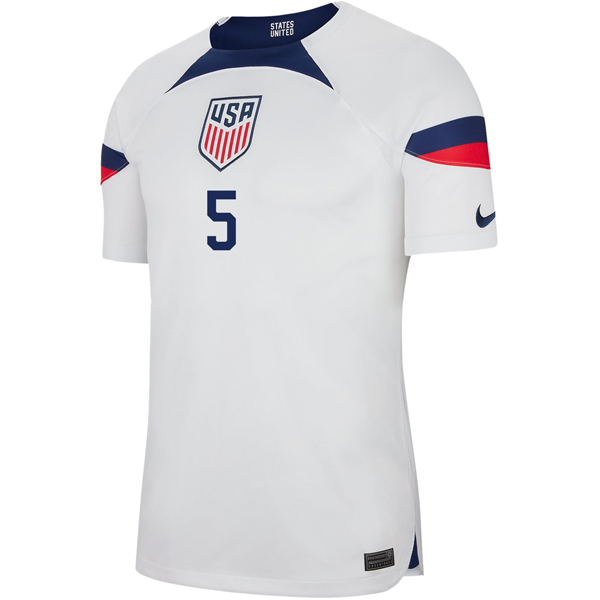 Nike United States Authentic Match Antonee Robinson Home Jersey 22/23 (Blanco/Azul)