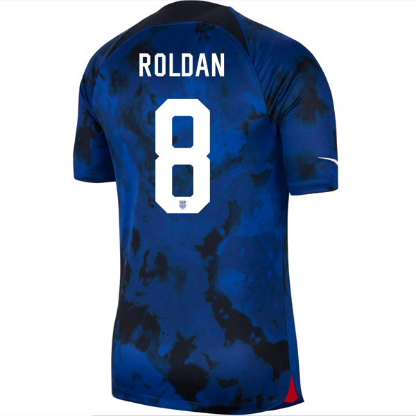 Nike Estados Unidos Cristian Roldan Authentic Match Away Jersey 22/23 (Azul brillante/Blanco) 