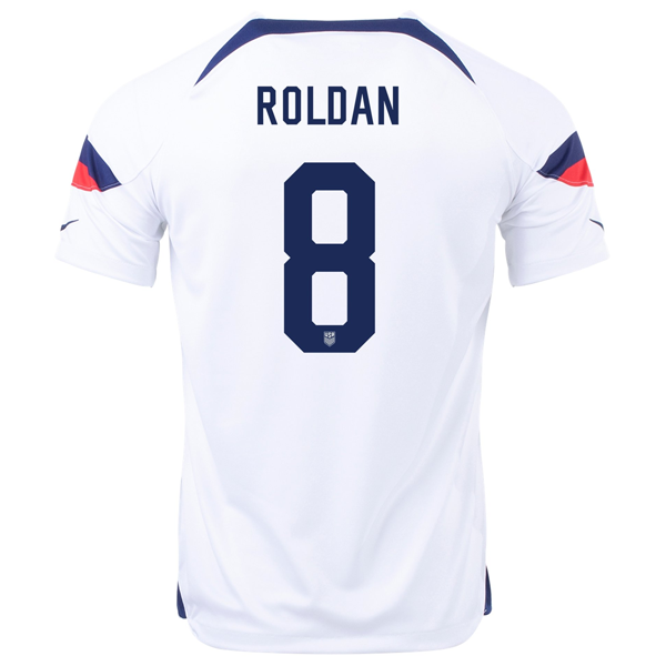 Camiseta Nike Estados Unidos Cristian Roldan Home 22/23 (Blanco/Azul)