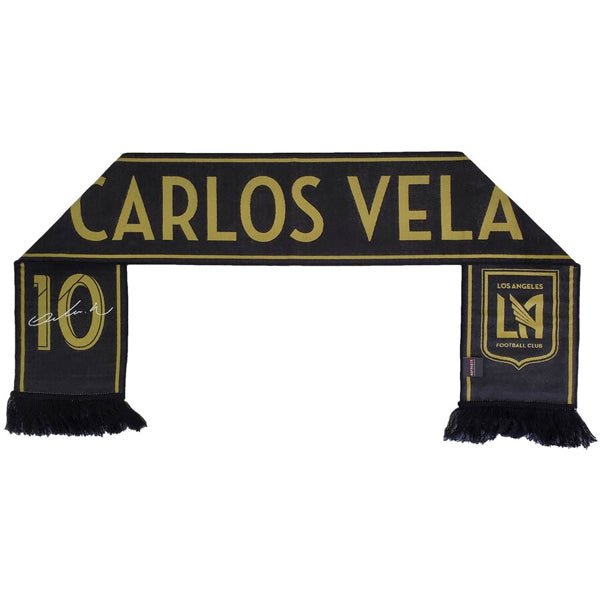 Ruffneck LAFC Carlos Vela Double-Sided Scarf (Black/Gold) | SoccerWearhouse