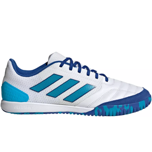 adidas Top Sala Competition Indoor Soccer Shoes (White/Bold Aqua/Team Royal Blue)