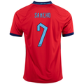 Nike Inglaterra Jadon Sancho Away Jersey 22/23 (Challenge Red/Blue Void)