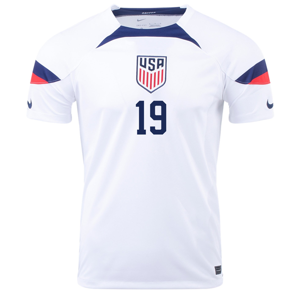 Camiseta Nike Estados Unidos James Sands Home 22/23 (Blanco/Azul)