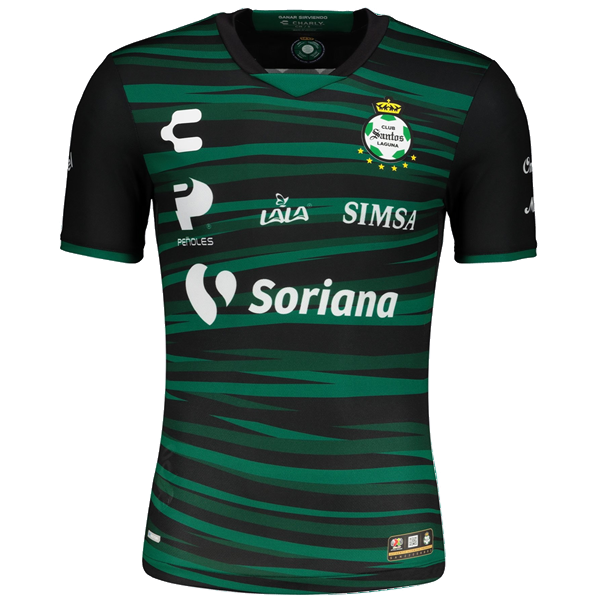 Charly Santos Laguna Away Jersey 22 23 Green Black Soccer Wearhouse