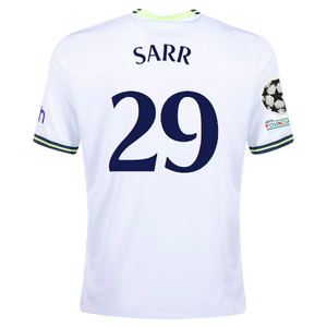 Nike Tottenham Pape Matar Sarr Home Jersey w/ Champions League Patches 22/23 (White)