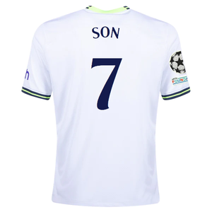 Nike Tottenham Son Hueng-Min Home Jersey w/ Champions League Patches 22/23 (White)