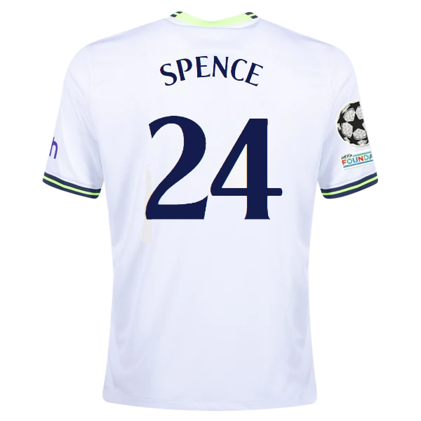 Nike Tottenham Djed Spence Home Jersey w/ Champions League Patches 22/ -  Soccer Wearhouse