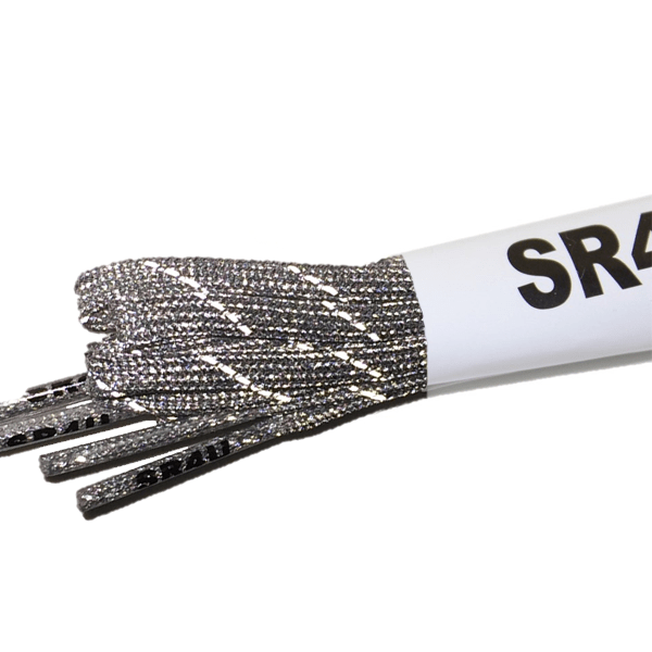SR4U Metallic Silver Reflective Laces | SoccerWearhouse