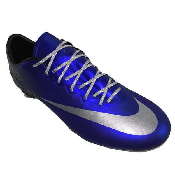 SR4U Metallic Silver Reflective Laces | SoccerWearhouse