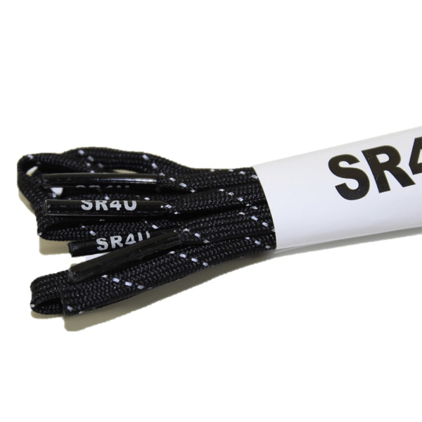 SR4U Reflective Black Laces | SoccerWearhouse