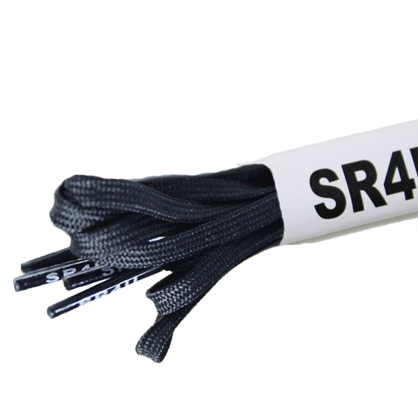 SR4U Standard Black Laces | SoccerWearhouse
