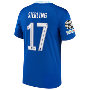Nike Chelsea Raheem Sterling Home Jersey w/ Champions League + Club World Cup Patches 22/23 (Rush Blue)