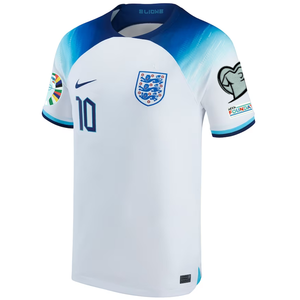Nike England Raheem Sterling Home Jersey w/ Euro Qualifying Patches 22/23 (White/Blue Fury/Blue Void)