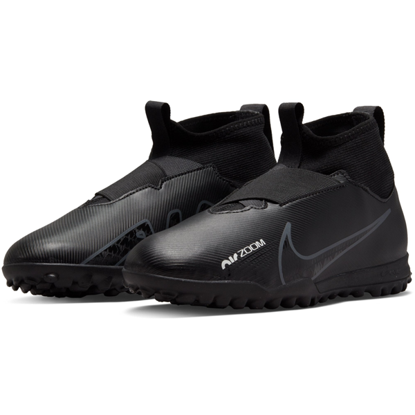 Nike Jr. Zoom Superfly 9 Academy Turf Soccer Shoes (Black/Smoke Grey ...