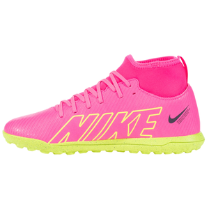 Nike Jr. Superfly 9 Club Turf Soccer Shoes (Pink Blast/Volt-Gridiron)
