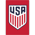 Póster con el escudo de fútbol de EE. UU. (rojo)