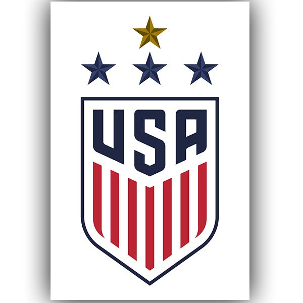 USA Womens 4 Star Crest Poster (White) | SoccerWearhouse