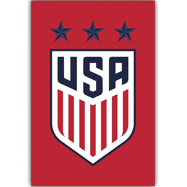 USA Womens Soccer Crest Poster (Red) | SoccerWearhouse
