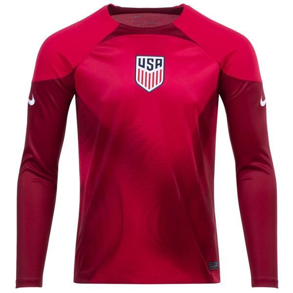 Long sleeve hot sale usa soccer jersey