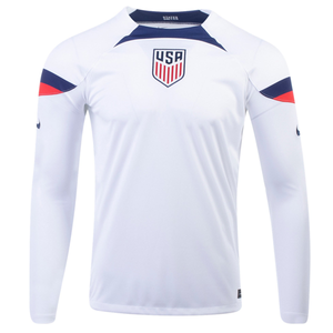 Nike United States Home Long Sleeve Jersey 22/23 (White/Loyal Blue)
