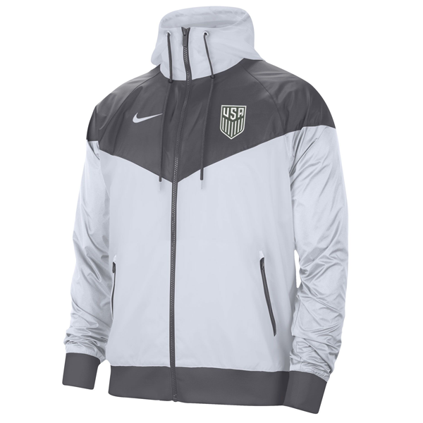 Nike States Windrunner Jacket 22/23 (White/Grey) - Soccer Wearhouse
