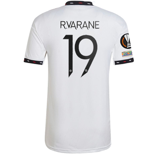adidas Manchester United Raphaël Varane Away Jersey w/ Europa League Patches 22/23 (White)