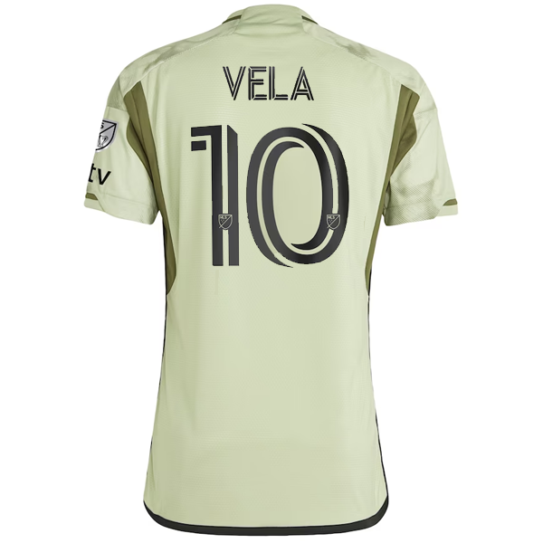Adidas LAFC Authentic Carlos Vela Away Jersey w/ MLS + Apple TV Patch 23/24 (Green) Size L