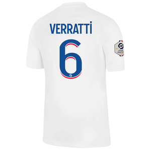 Nike Paris Saint-Germain Marco Verratti Third Jersey w/ Ligue 1 Champion Patch 22/23 (White/Old Royal)