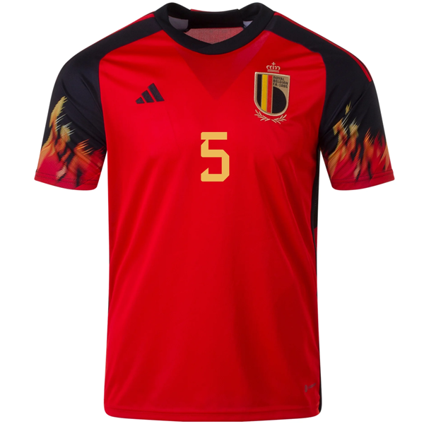 adidas Belgium Jan Vertonghen Home Jersey 22/23 (Red/Black)