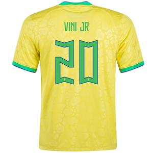 Nike Brazil Vini Jr. Home Jersey 22/23 (Dynamic Yellow/Paramount Blue)