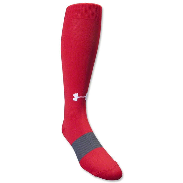 Under Armour Soccer Over the Calf Sock (Red) | Soccer Wearhouse