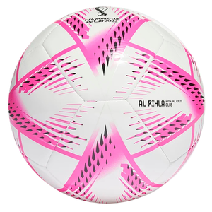 adidas Al Rihla Club Soccer Ball (White/Team Shock Pink)