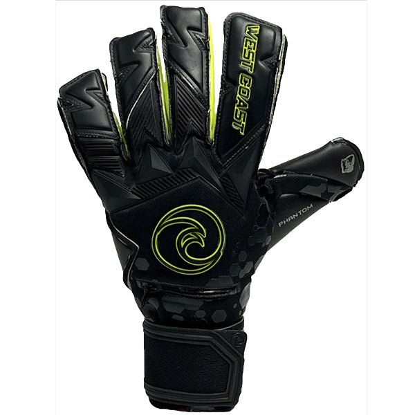West Coast Phantom Destroyer Goalkeeper Gloves (Black/Neon Yellow) | SoccerWearhouse