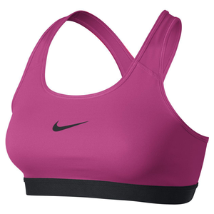 Nike Womens Padded Sports Bra (Pink/Black) - Soccer Wearhouse