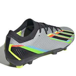 adidas X Speedportal.3 Firm Ground Soccer Cleats (Silver Metallic/Core Black/Solar Yellow)
