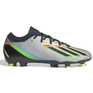 adidas X Speedportal.3 FG Soccer Cleats (Silver Metallic/Core Black/Solar Yellow)