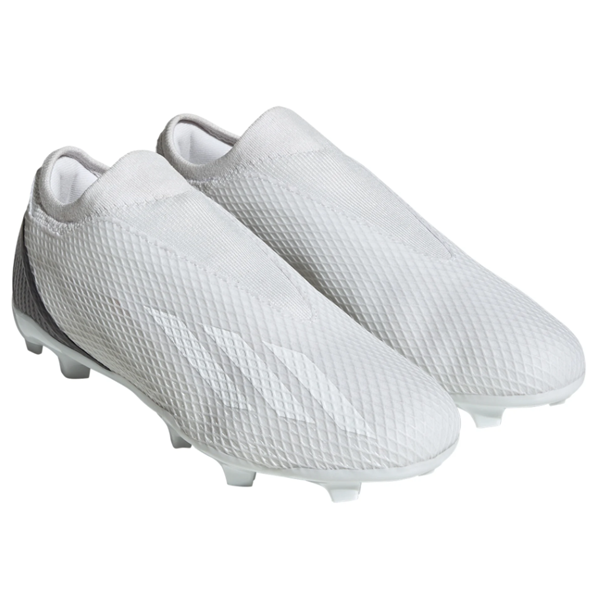 Firm Ground All White Adidas Cleats Speed Portal White And Black