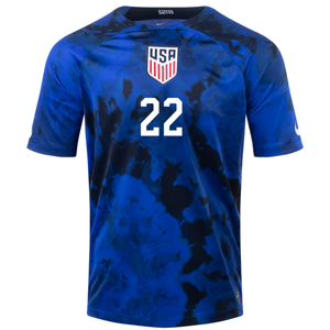 Camiseta Nike Estados Unidos Deandre Yedlin Visitante 22/23 (Azul brillante/Blanco)