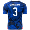 Nike Estados Unidos Walker Zimmerman Away Jersey 22/23 (Azul brillante/Blanco)